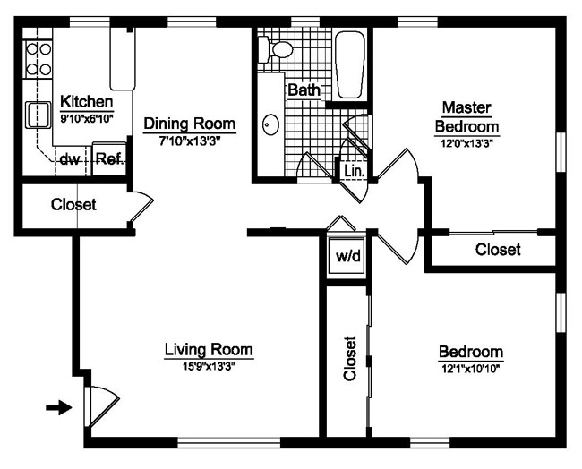 18 Beautiful 2 Bedroom 1 Bath Floor Plans Home Plans